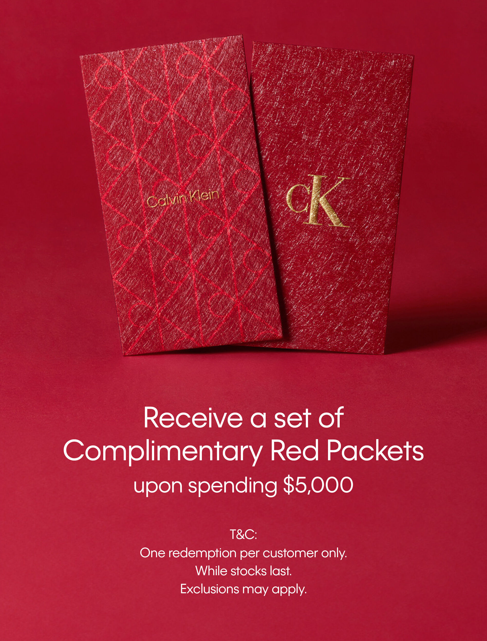 Calvin Klein Complimentary Red Packets